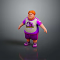 Man With Red Hair Wearing Purple And White T Shirt Purple Shorts And Purple Shoes