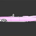 Vintage Pink Convertible Car With Retro Open Top And Classic Body Design