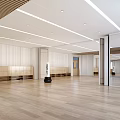 Spacious Gym Fitness Training Area With Wooden Floor Large Windows And Mirrors