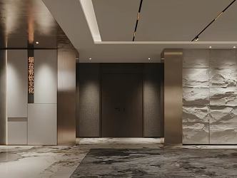 Modern Front Entrance 3d model