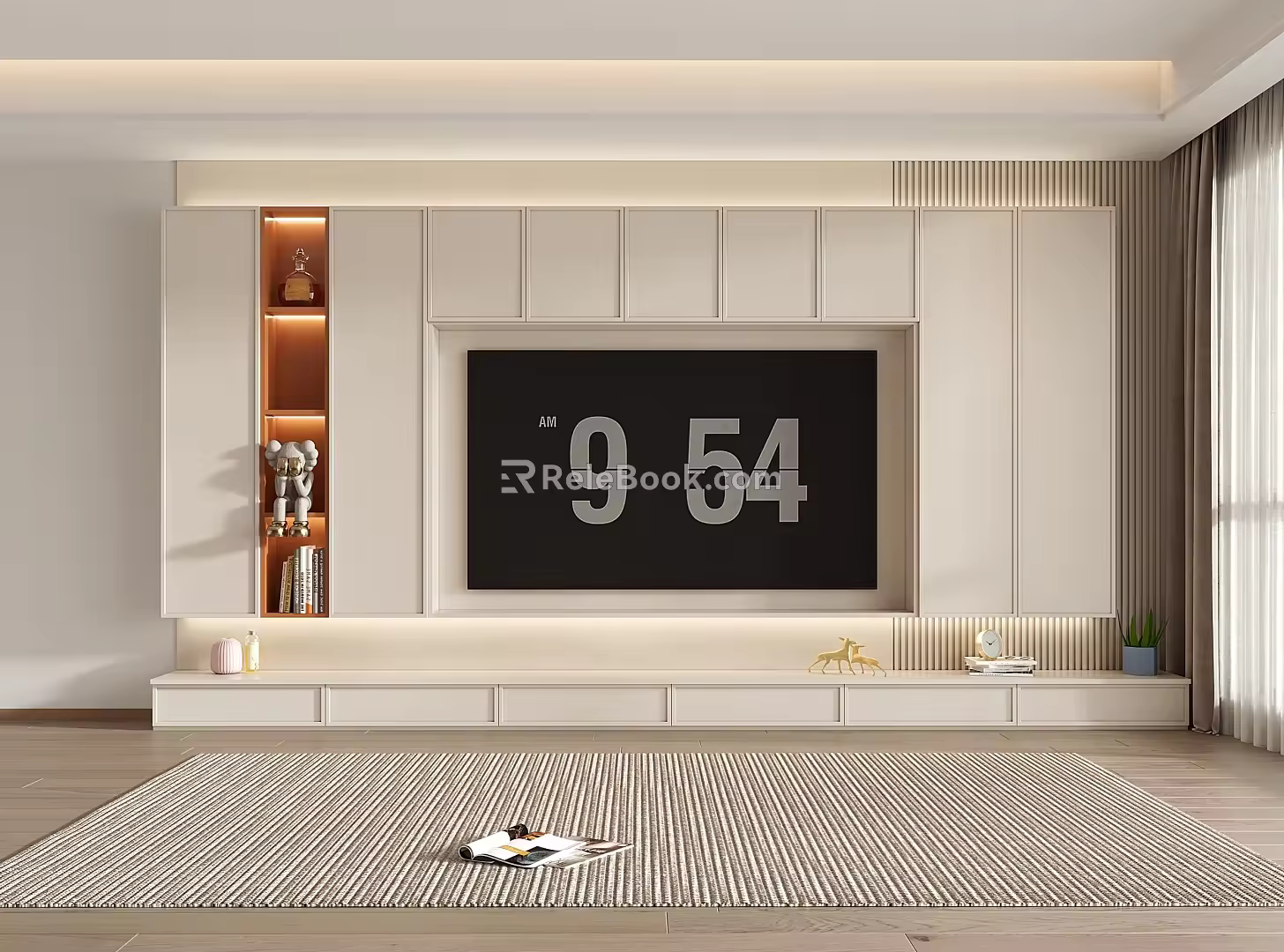 TV background cabinet TV background wall 3d model