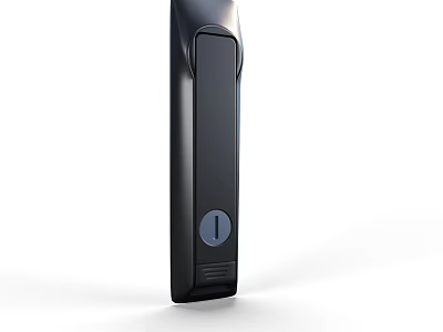 Modern Black Furniture Handle With Button Design And Smooth Surface 3d model