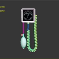 Professional Sphygmomanometer With Analog Dial Coiled Tube And Inflation Bulb