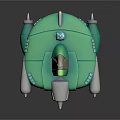 Modern Spaceship Cartoon Spaceship Animation Spaceship 3d model