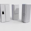 Three Different Styles Of Modern White Refrigerators Freezers For Home Use