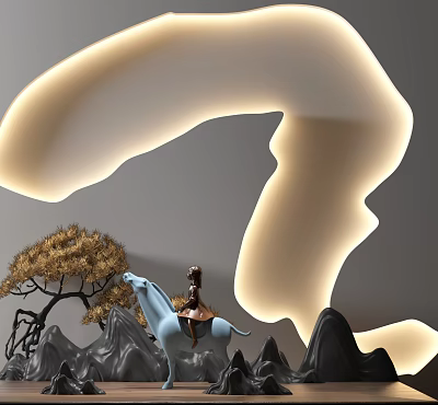 New Chinese style ornaments combination ornaments 3d model