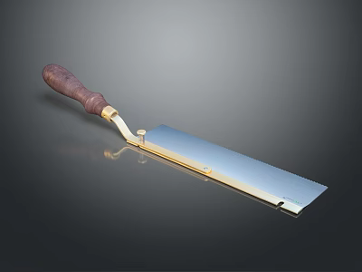 Tactical Weapon With Wooden Handle And Sharp Metal Blade Durable Design 3d model