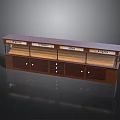Wooden Display Cabinet With Multiple Drawers Cabinets Glass Shelves And Storage Design