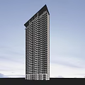 Modern High Rise Apartment Tower With Glass Windows And Contemporary Exterior Design
