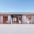modern architecture building facade 3d model