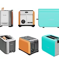 Modern Stylish Kitchen Toasters In Various Colors And Designs For Home Use
