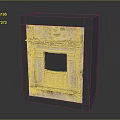 Vintage Carved Stone Fireplace With Ornate Design Black Hearth And Decorative Frame