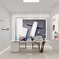 Modern Public Office Space Interior With Workstation Desk Chairs And Decorative Items