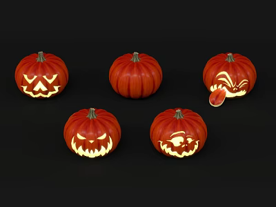 Modern Pumpkin Lamp 3d model