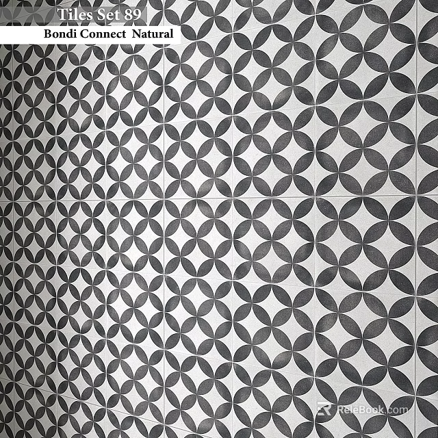 Black And White Geometric Pattern Tiles For Modern Wall Surface Design 3d model 