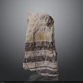 Natural Layered Stone With Yellow Pink Brown Stripes And Textures