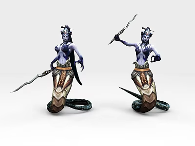 Modern Game Character Snake Man friar immortal game character 3d model