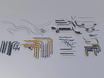 Wire pipe 3d model