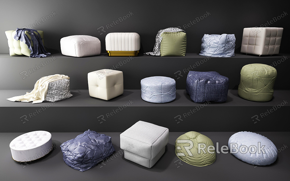 Modern Sofa Stool Lazy Sofa Chair Cloth Pier Pedal Sofa Stool model