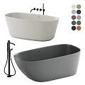 Modern Freestanding Bathtub With Multiple Color Options Black Faucet Design