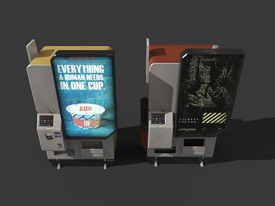 Side Hung Door Vending Machine With Digital Screen For Cup Product Dispensing And Storage 3d model
