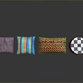 Colorful Decorative Pillows with Gray Striped Red Patterned and Checkered Designs for Home Decor
