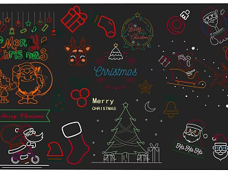 Modern Decorative Lights Christmas Neon 3d model