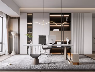 Modern study 3d model