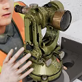 Theodolite person for engineering surveying instruments 3d model