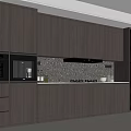 Modern Kitchen Cabinet Set With Integrated Appliances Dark Countertop And Sleek Design