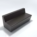 Modern Black Sofa Bench With Sleek Minimalist Design And Smooth Surface 3d model