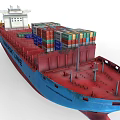 Maersk Line Container Ship Loaded With Multicolored Containers For Maritime Cargo Transport