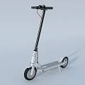 White And Black Electric Scooter With Modern Design And Two Wheels