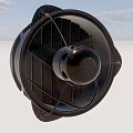 Air Conditioner Fan Core Component With Metal Blades And Rotor Structure