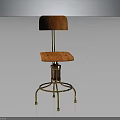 Stylish Orange Bar Stool With Velvet Upholstery And Brass Metal Frame