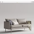 Modern double sofa 3d model
