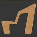 Sleek Modern Outdoor Chair With Curved Wooden Slats And Contemporary Design