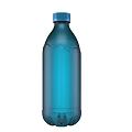 Blue Plastic Cup With Screw Cap And Ribbed Body For Daily Use