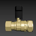 Brass Ball Valve With Black Handle And Red Indicator For Plumbing Applications