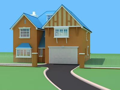 European single-family villa 3DMAX model 3d model