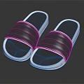 Open Toe Black Slippers With White Trim For Comfortable Casual Wear