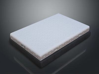 Comfortable Modern Mattress Featuring Diamond Pattern Surface And Supportive Foam Layer 3d model