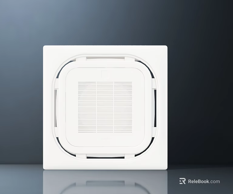 Modern White Ceiling Mounted Air Conditioner Air Outlet For Home Ventilation 3d model 