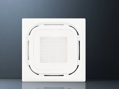 Modern White Ceiling Mounted Air Conditioner Air Outlet For Home Ventilation 3d model