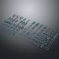 Assorted Metal Hardware Components With Various Shapes Sizes And Fastener Designs