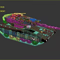 Military Tank Featuring Camouflage Coating Heavy Armor Main Cannon And Tracked Chassis