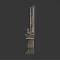 Antique Fireplace With Intricate Carvings And Circular Top Decor In Classic Vintage Style Design