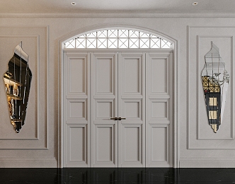 French Opposition Entry Door 3d model