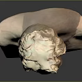 Classical Style Light Colored Decorative Bust Furniture With Smooth Marble Surface And Dark Background Reflection