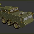 Modern Rocket Launcher Rocket Car Sherman Rocket Launcher 3d model